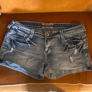 Wallflower Distressed Blue Jean Shorts